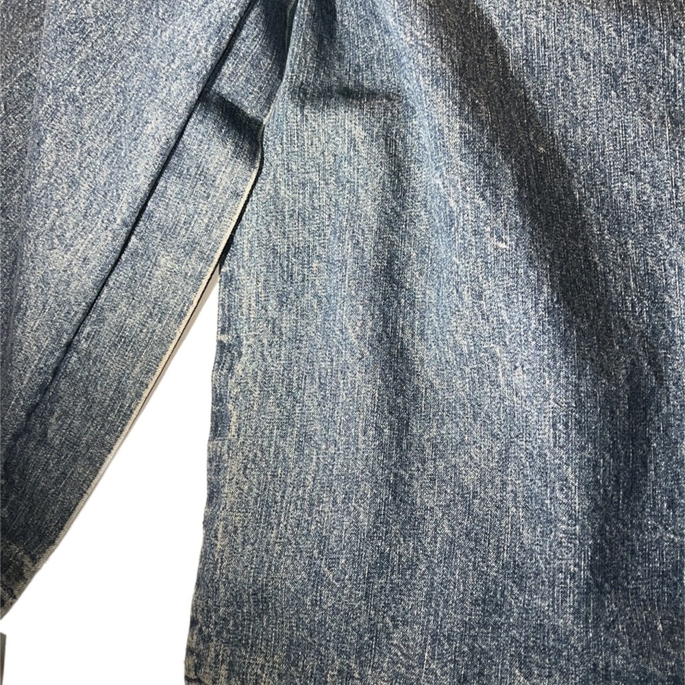 Vintage Nordstrom Denim Full Length Trench Coat L - Picture 14 of 14
